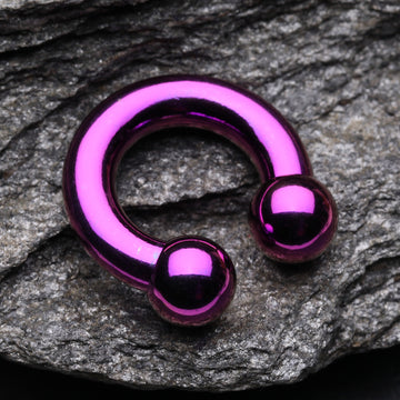 Detail View 1 of Colorline PVD Basic Horseshoe Circular Barbell-Purple